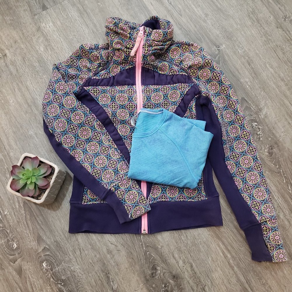 Ivivva Bundle Scuba Hoodie Swift Tech Top Girls Sz 12 Lululemon